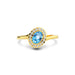 Blue Topaz Gold Ring R5