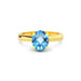 Blue Topaz Gold Ring R7