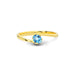 Blue Topaz Gold Ring R8