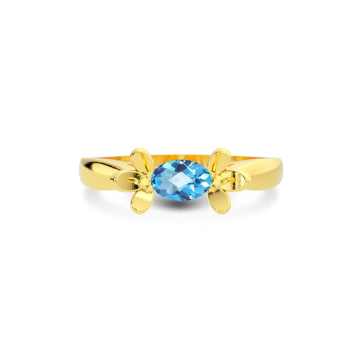 Blue Topaz Gold Ring R12