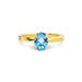 Blue Topaz Gold Ring R16