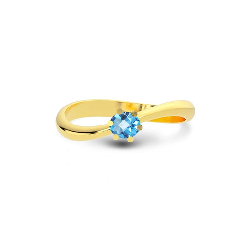 Blue Topaz Gold Ring R17