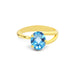 Blue Topaz Gold Ring R19