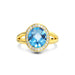 Blue Topaz Gold Ring R21