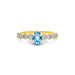 Blue Topaz Gold Ring R29