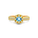 Blue Topaz Gold Ring R30