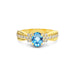 Blue Topaz Gold Ring R31