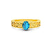 Blue Topaz Gold Ring R33