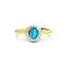 Blue Topaz Gold Ring R35