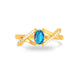 Blue Topaz Gold Ring R36