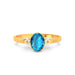 Blue Topaz Gold Ring R38