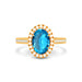 Blue Topaz Gold Ring R40