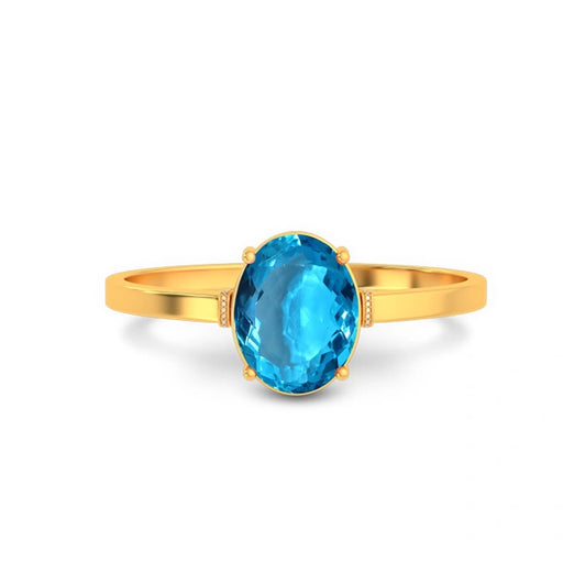 Blue Topaz Gold Ring R41