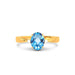 Blue Topaz Gold Ring R42