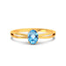 Blue Topaz Gold Ring R43