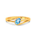 Blue Topaz Gold Ring R44