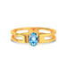 Blue Topaz Gold Ring R45