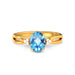 Blue Topaz Gold Ring R46