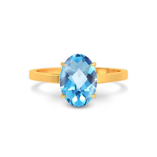 Blue Topaz Gold Ring R49