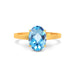 Blue Topaz Gold Ring R49
