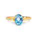 Blue Topaz Gold Ring R50