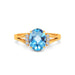 Blue Topaz Gold Ring R52