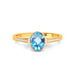 Blue Topaz Gold Ring R53
