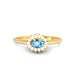 Blue Topaz Gold Ring R55