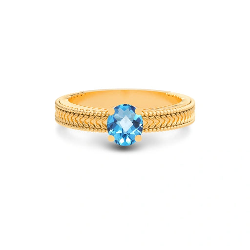Blue Topaz Panchdhatu Ring R3