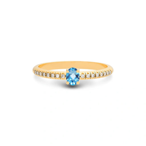 Blue Topaz Panchdhatu Ring R4