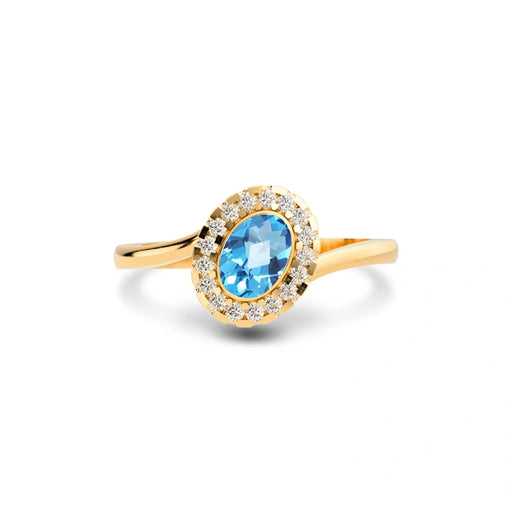 Blue Topaz Panchdhatu Ring R5