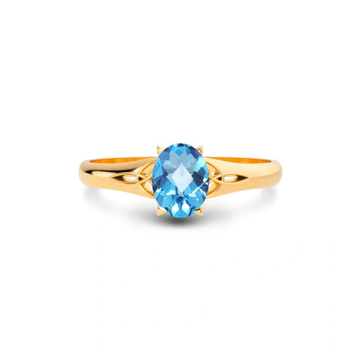 Blue Topaz Panchdhatu Ring R6