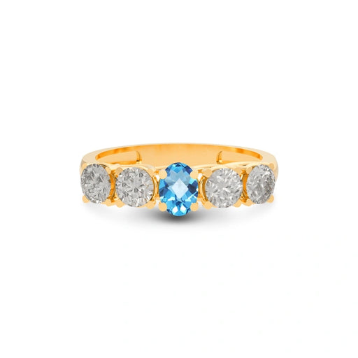 Blue Topaz Panchdhatu Ring R10