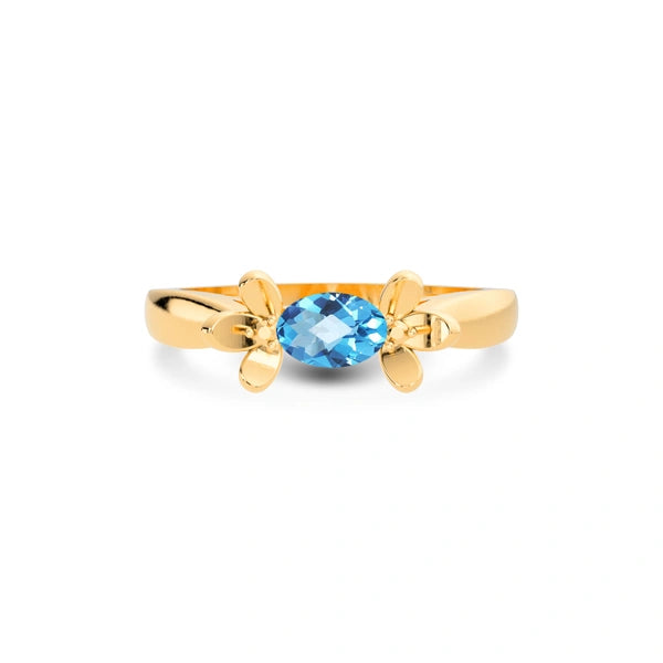 Blue Topaz Panchdhatu Ring R12