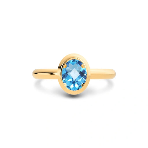Blue Topaz Panchdhatu Ring R14