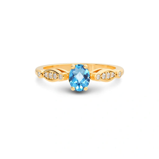 Blue Topaz Panchdhatu Ring R15