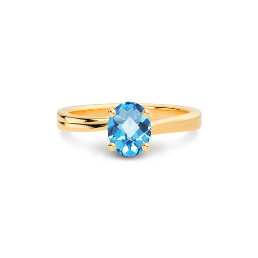 Blue Topaz Panchdhatu Ring R16