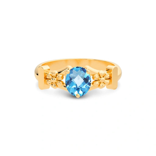 Blue Topaz Panchdhatu Ring R18