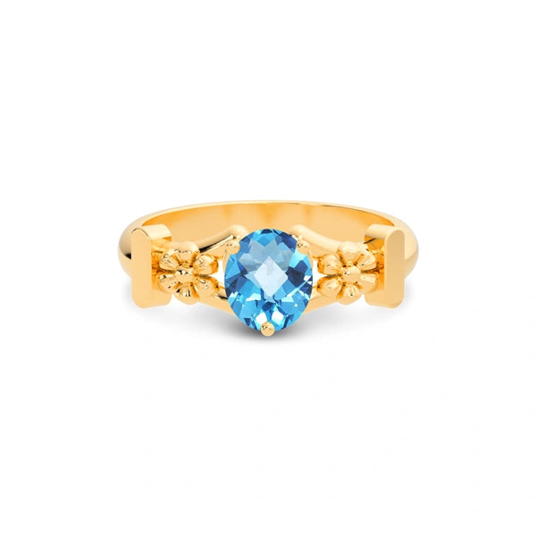 Blue Topaz Panchdhatu Ring R18