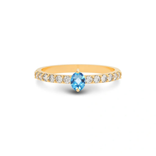 Blue Topaz Panchdhatu Ring R20