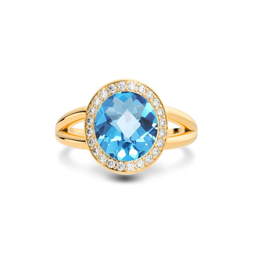 Blue Topaz Panchdhatu Ring R21