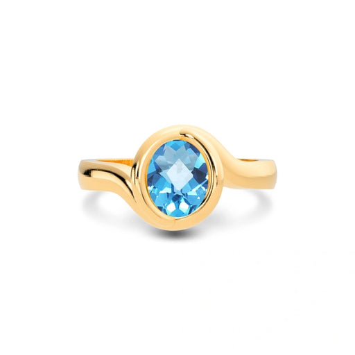Blue Topaz Panchdhatu Ring R22