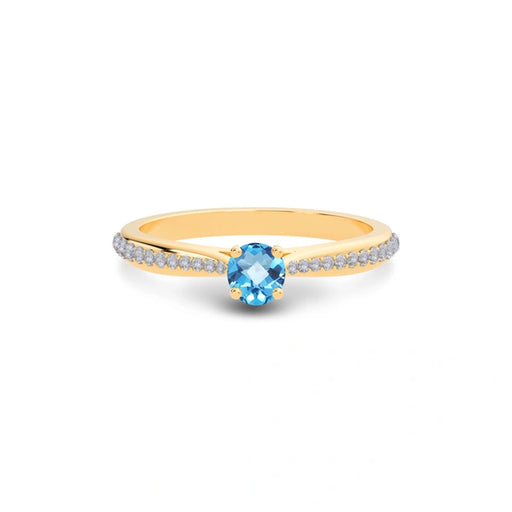 Blue Topaz Panchdhatu Ring R25