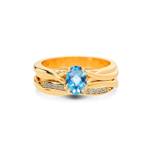 Blue Topaz Panchdhatu Ring R27