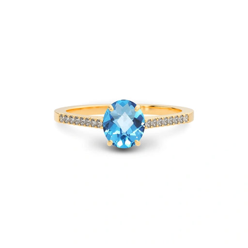 Blue Topaz Panchdhatu Ring R28