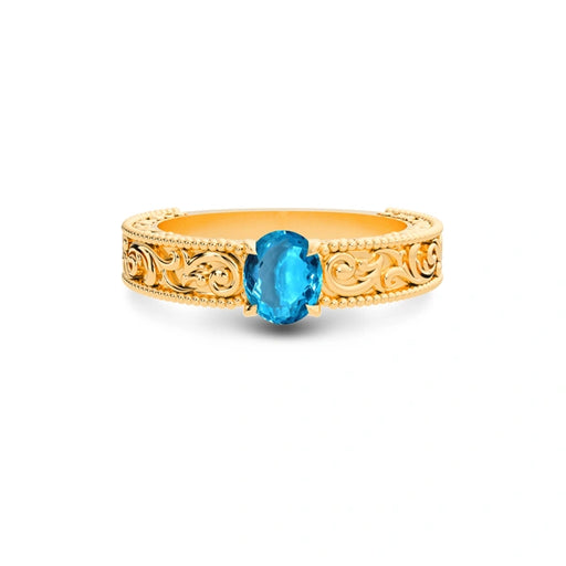Blue Topaz Panchdhatu Ring R33