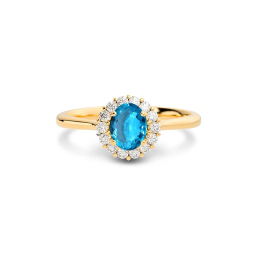Blue Topaz Panchdhatu Ring R35
