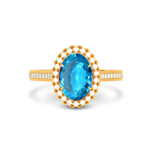 Blue Topaz Panchdhatu Ring R40