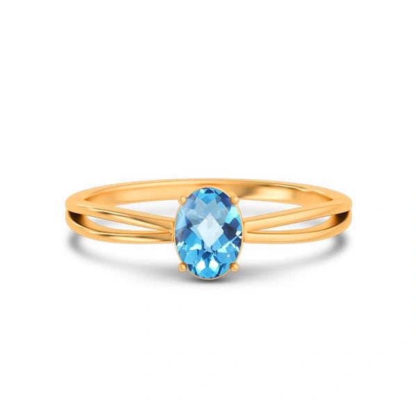Blue Topaz Panchdhatu Ring R43