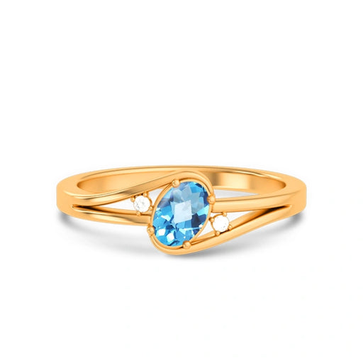 Blue Topaz Panchdhatu Ring R44